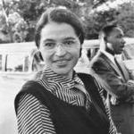 Rosa Parks smiles for a photp