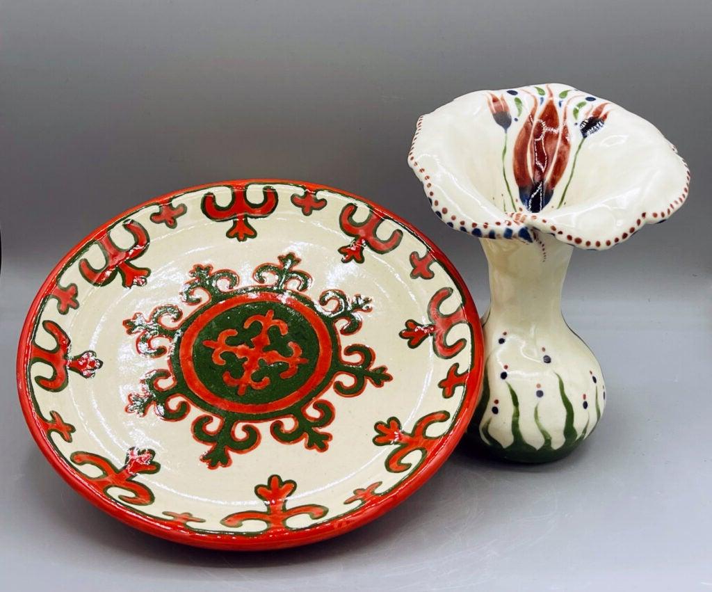 Sezim Basaran, 11th Grade, "Lale Vase and Shyrdak Plate"