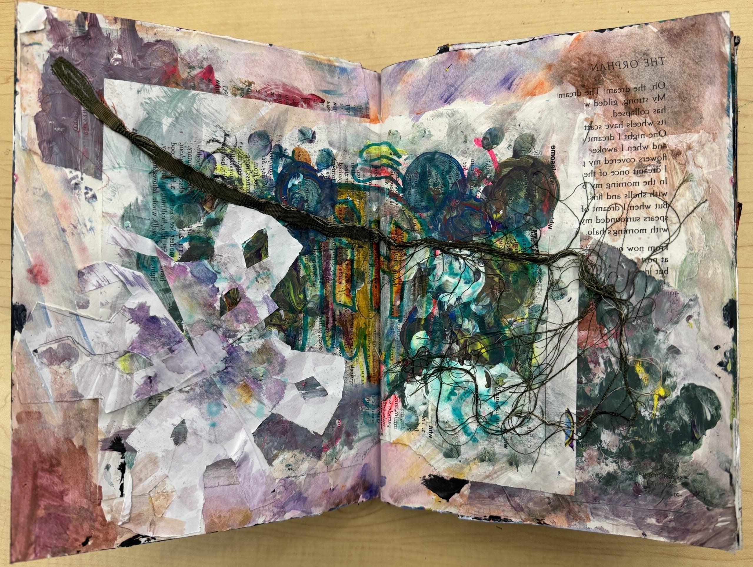 Sonya Hardie，八年级，“同一片天空:改变的书籍视觉日志”，混合媒体